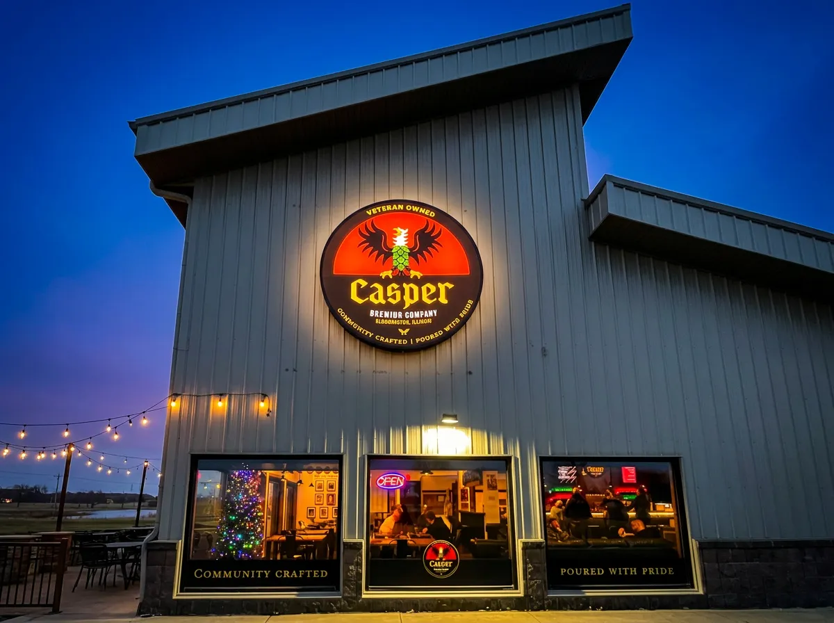 Casper Brewing Co. — Halo-lit taproom identity