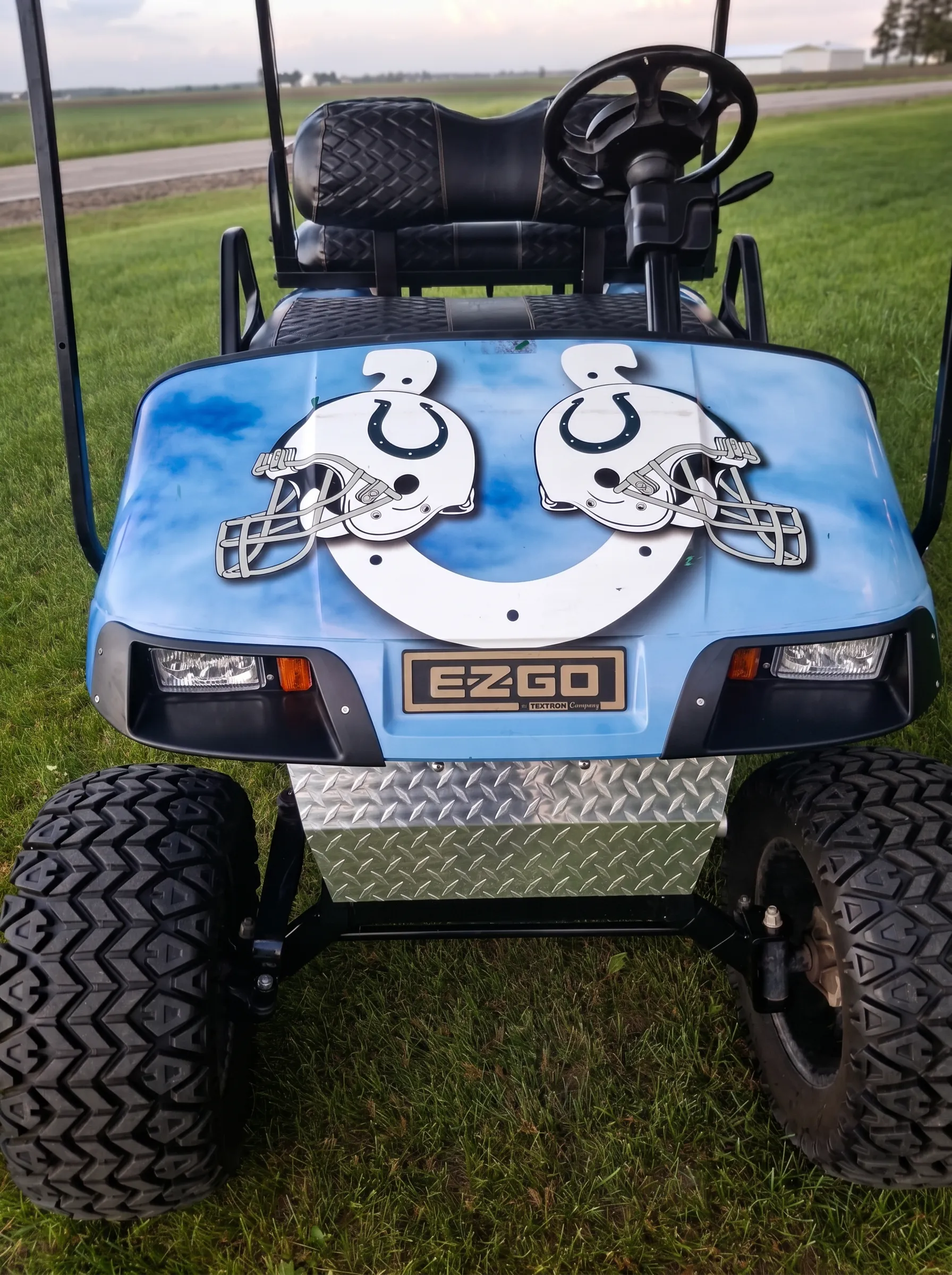 Private client — Colts fan golf cart graphics