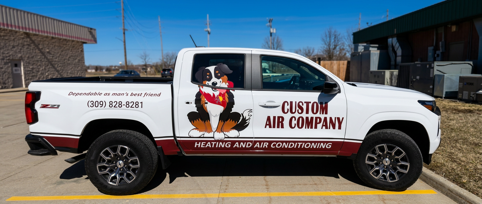 Custom Air HVAC fleet wrap