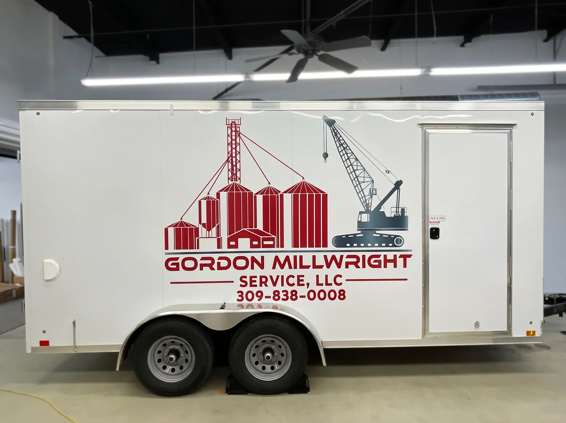 Gordon Millwright Service — Service trailer vinyl identity
