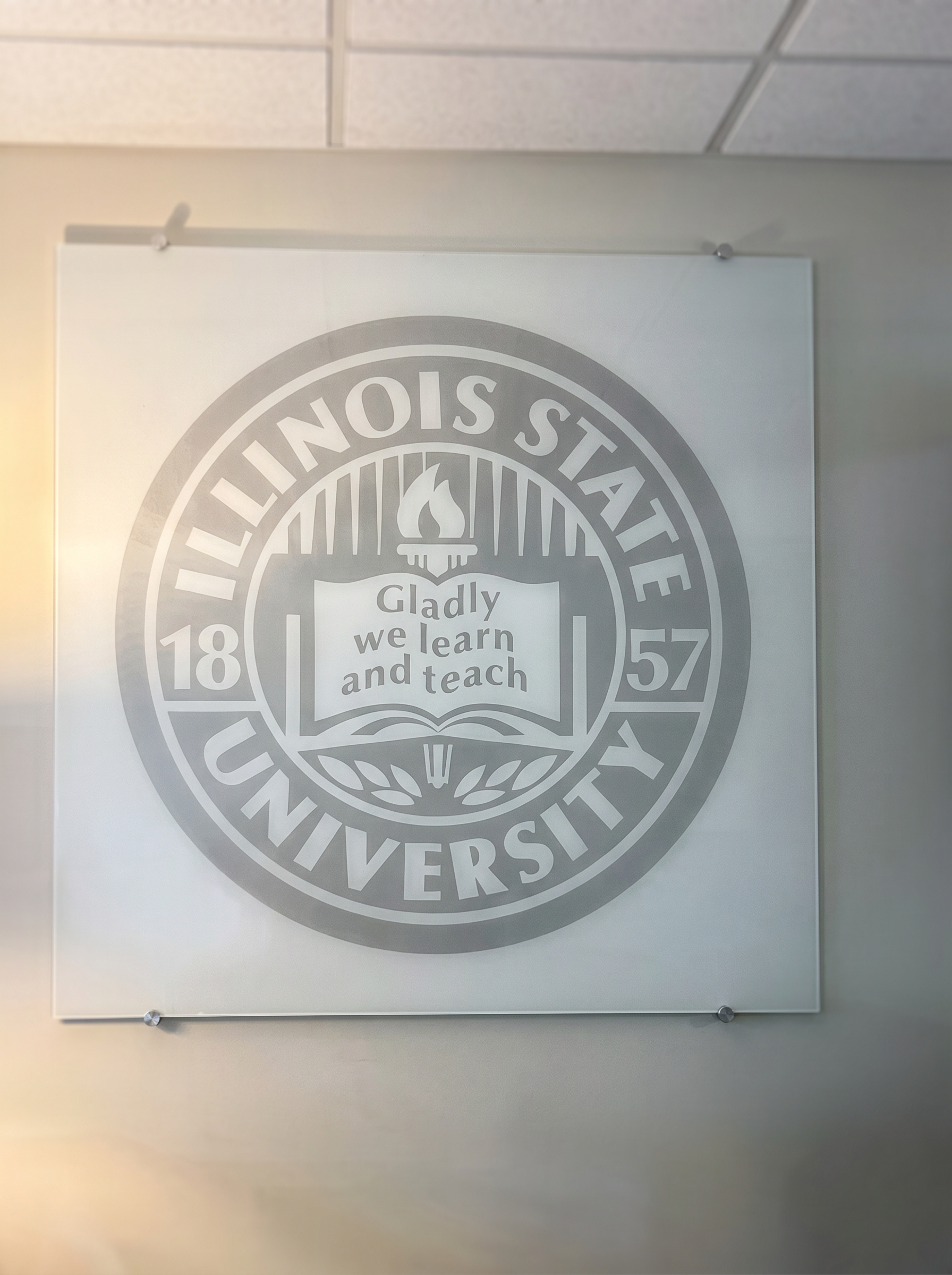 Illinois State University seal dimensional signage