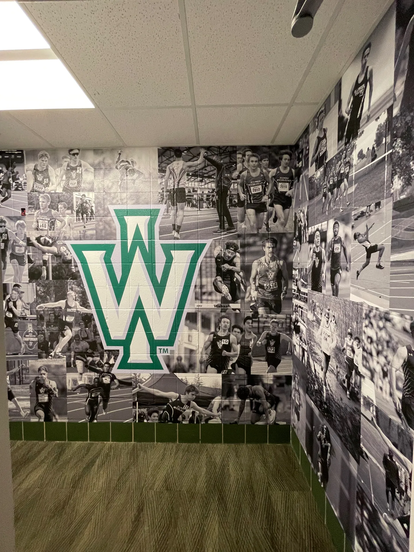 Illinois Wesleyan University — Titan Athletics photo murals & dimensional lobby sign (2)