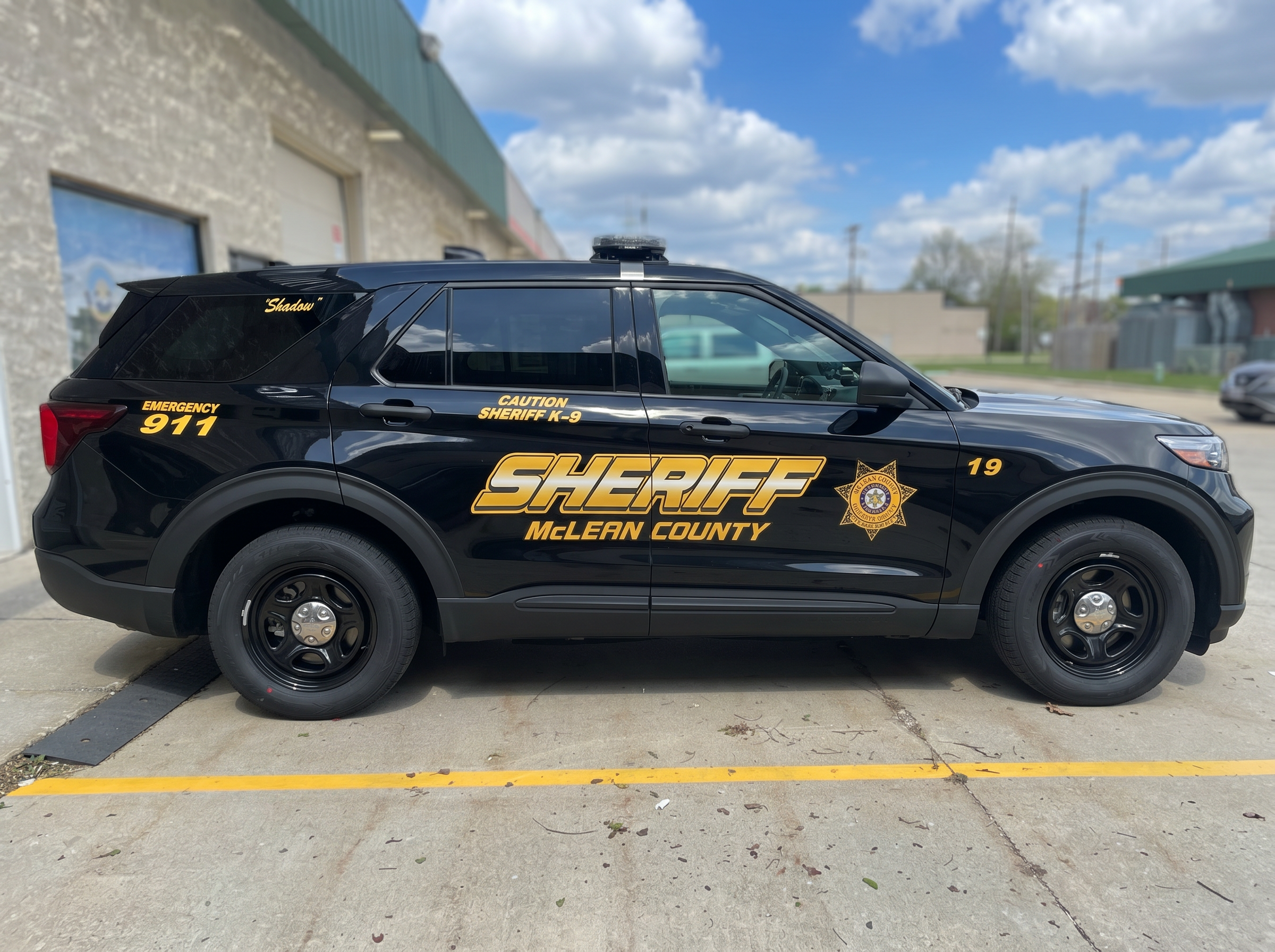 McLean County Sheriff vehicle graphics and reflective lettering