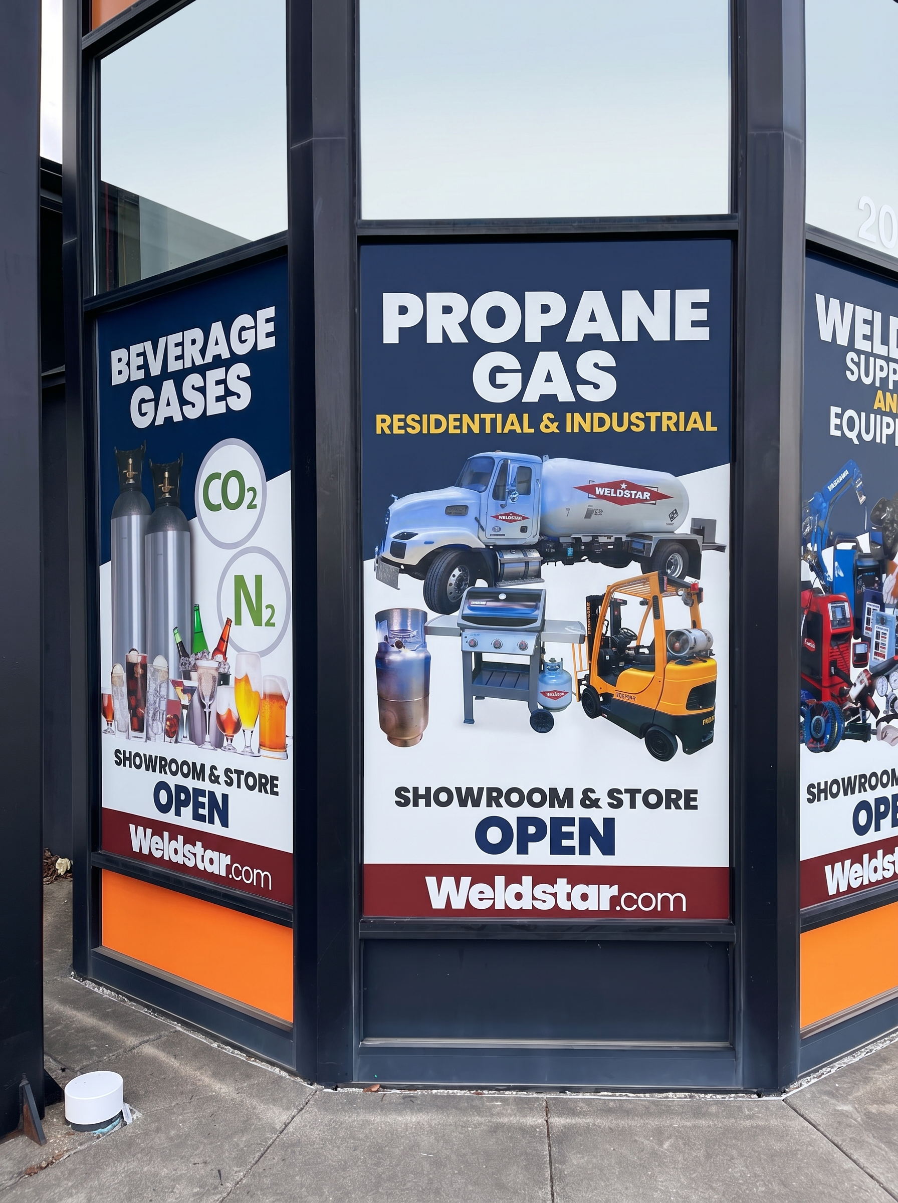 Weldstar custom window identity graphics